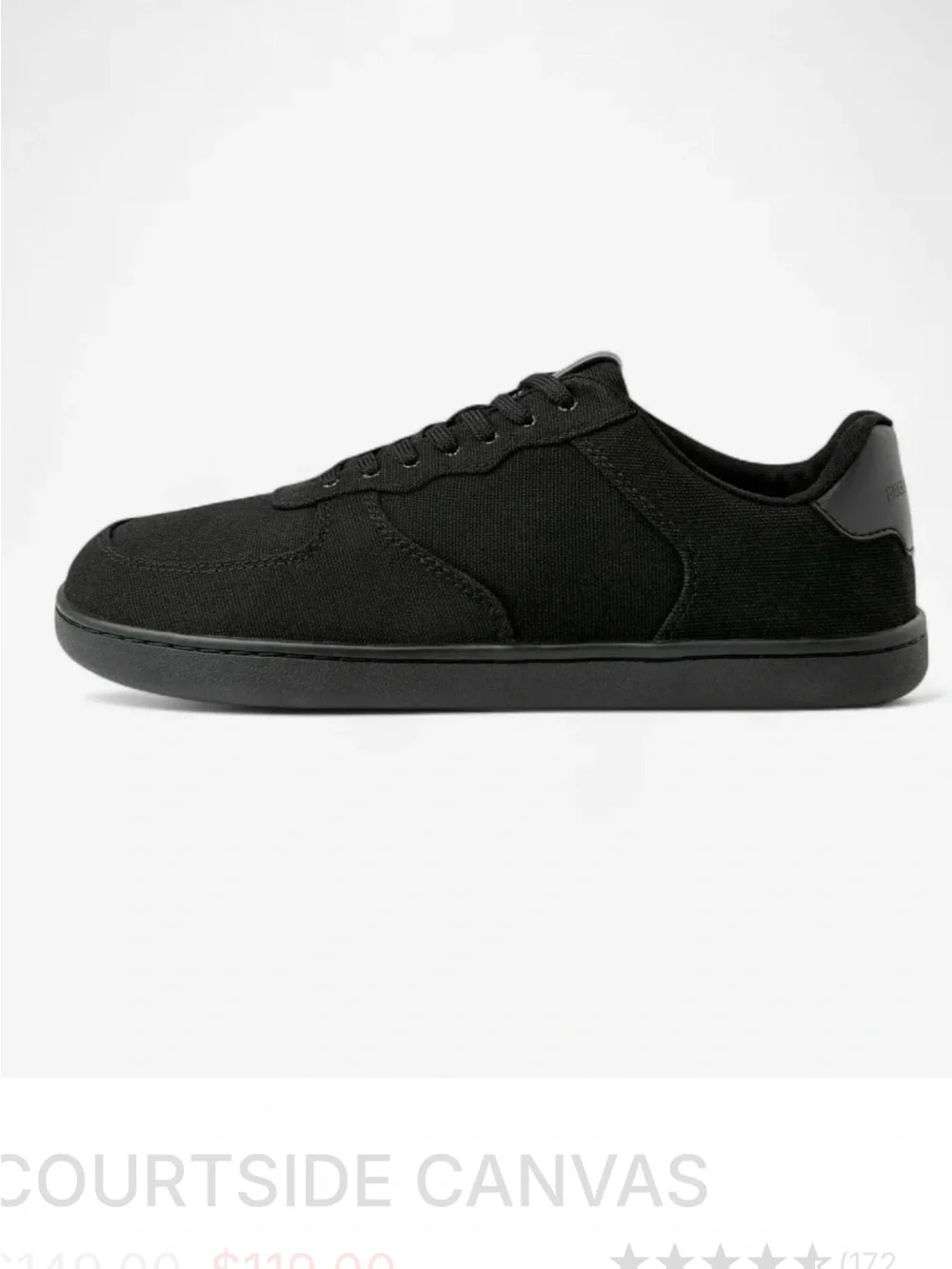 Feelgrounds Black Canvas Barefoot Sneakers Men’s Size 11